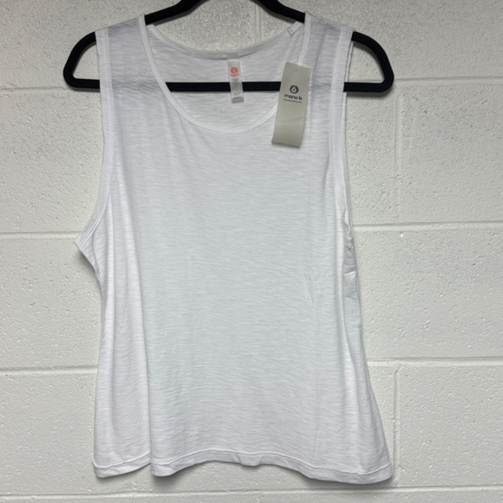 Mono B Light White Tank Top